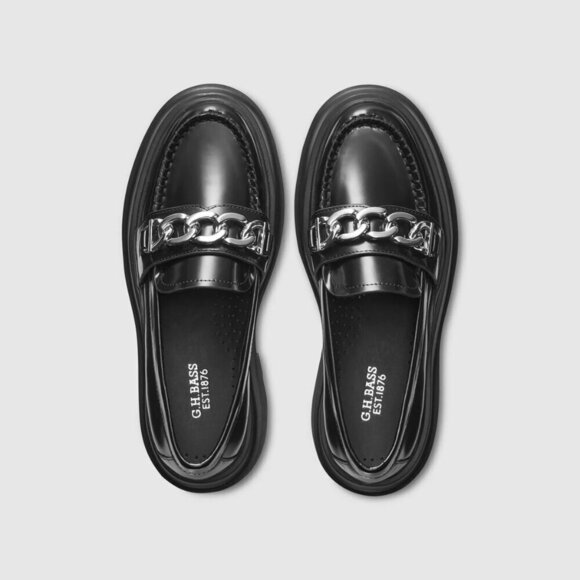 GH Bass Womens Ella chain platform chain lug loafer size 8 - Picture 5 of 9